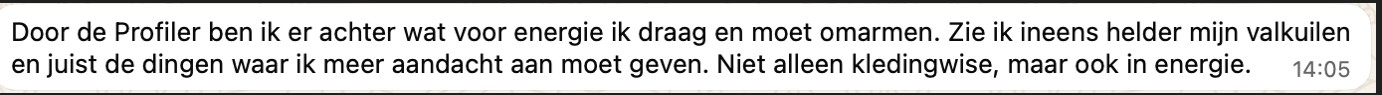 Klantervaring met de Presence Style Profiler van Stephanie Backhoven